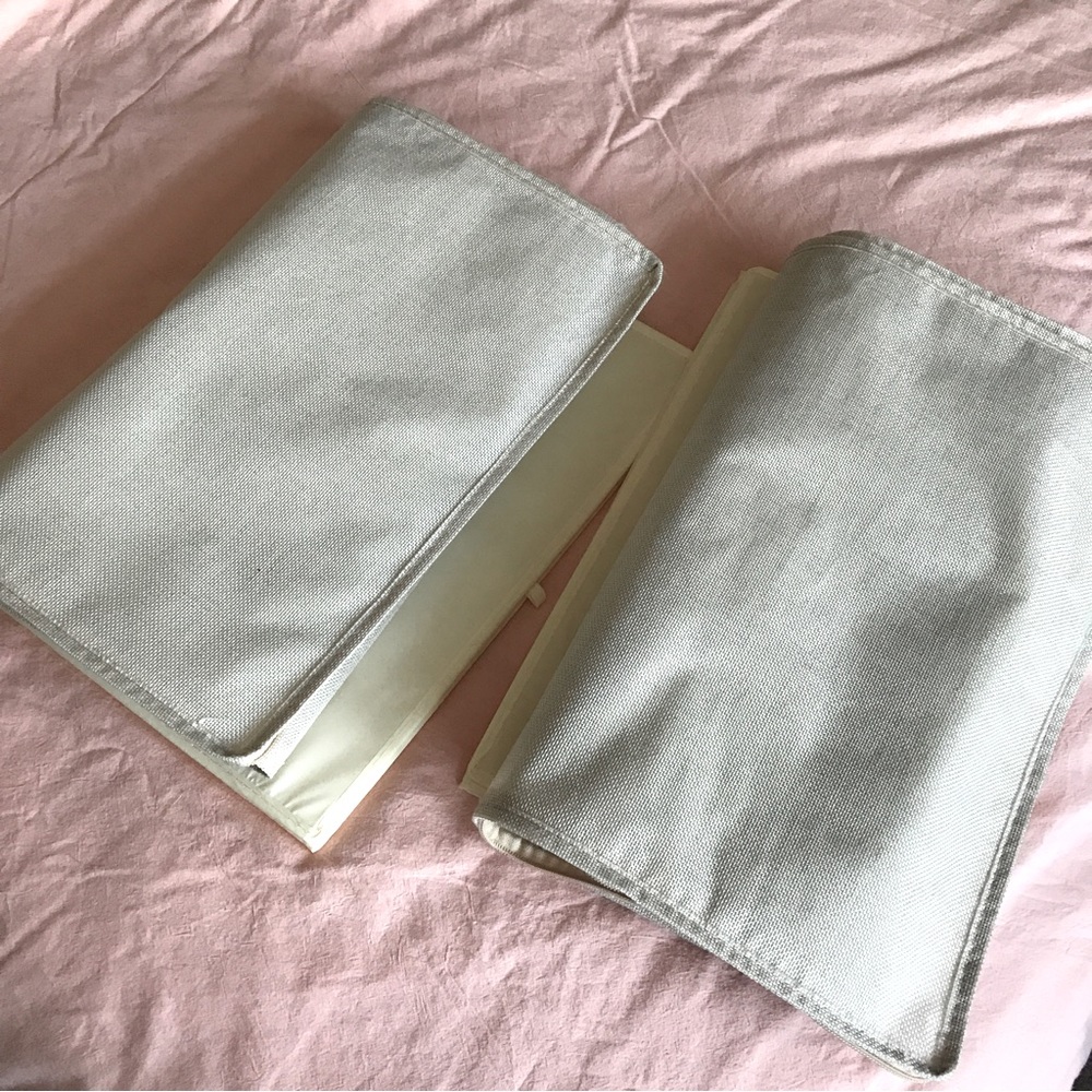 Set of Two Underbed Large Size Foldable Storage boxes with Handles